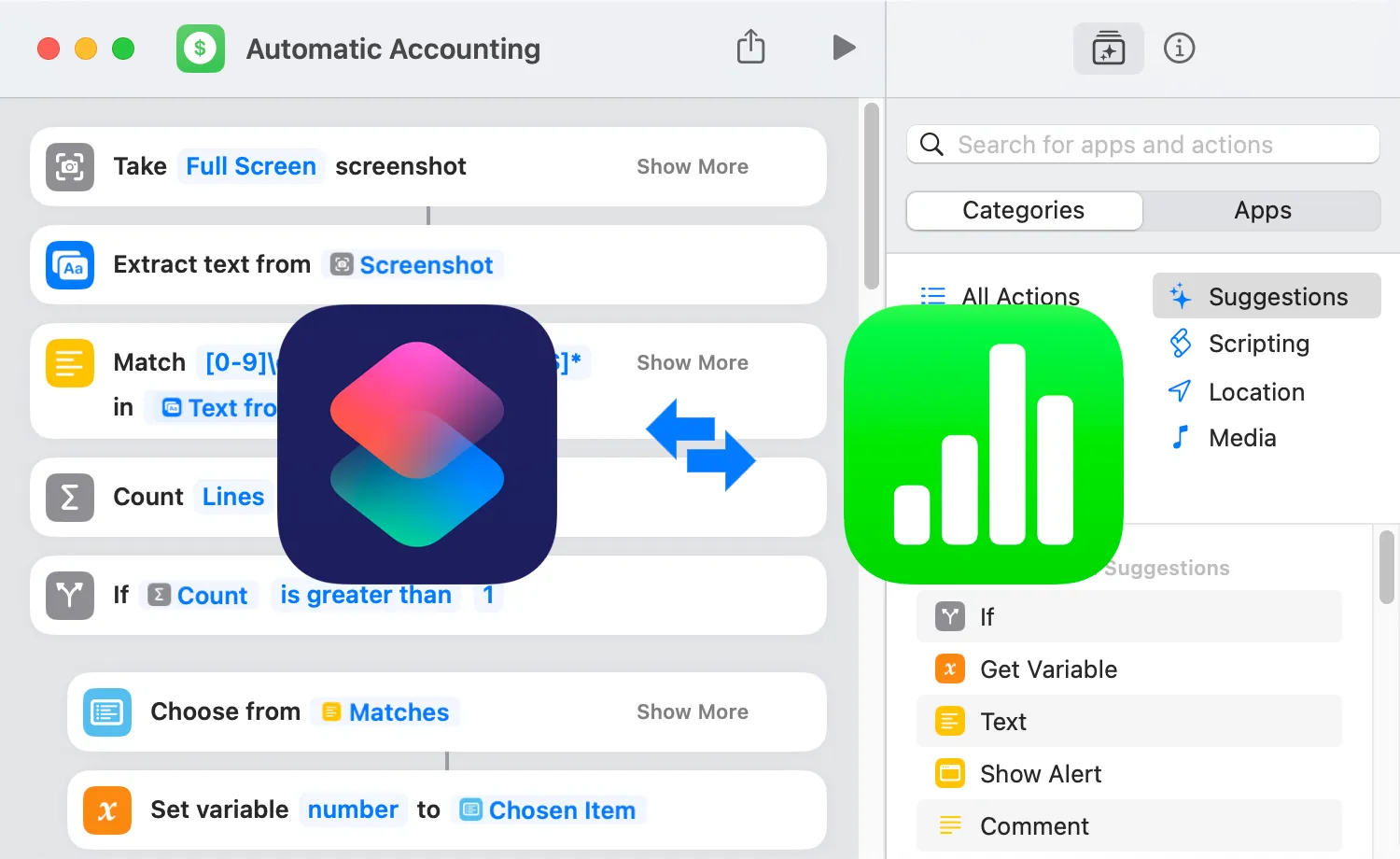 Automatic accounting (Shortcuts hero)